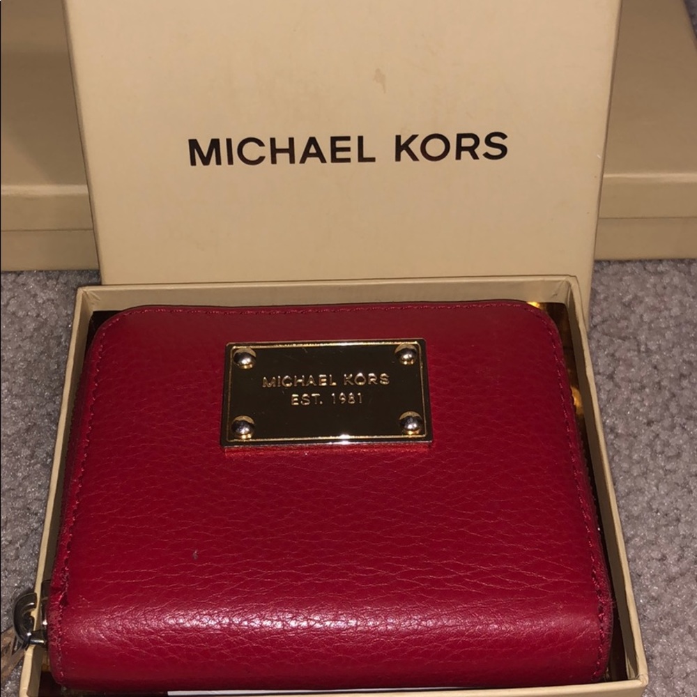 Red Michael Kors wallet